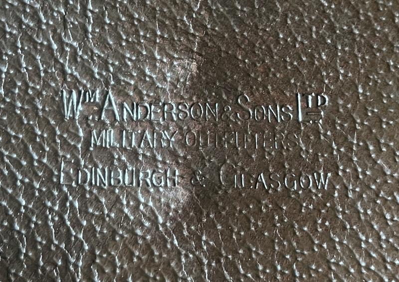 WW2 - CAMERON HLDRS. - OFFICERS LEATHER DAY SPORRAN WITH CHAIN