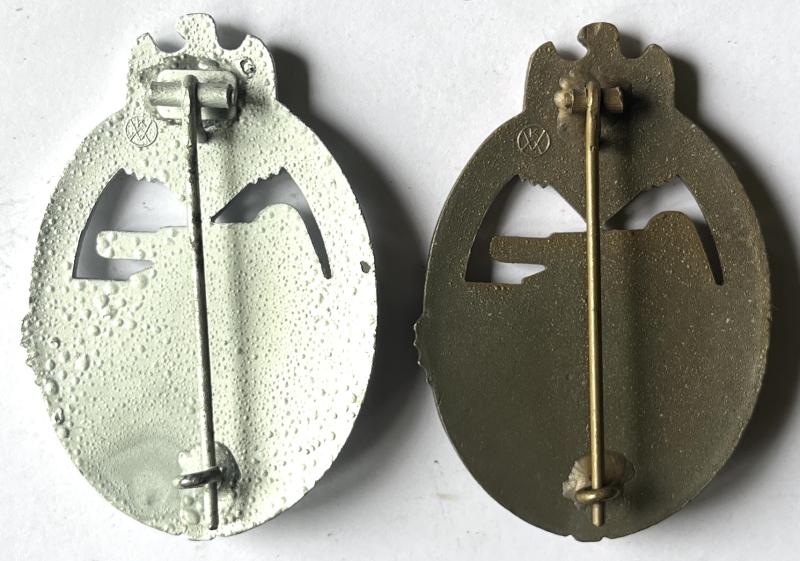 WW2 - GERMAN PANZER SILVER & BRONZE AWARDS - TWINS
