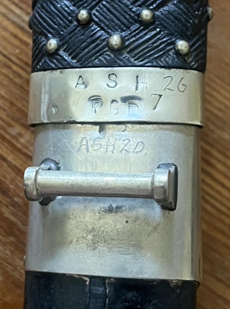WW1 - MK 3 - ARGYLL & SUTHERLAND HLDRS. ARMY PIPERS G10 DIRK
