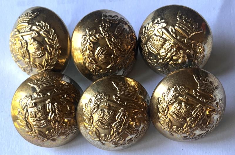 ARGYLL & SUTHERLAND HLDRS LARGE GILDED TUNIC BUTTON SET OF 6