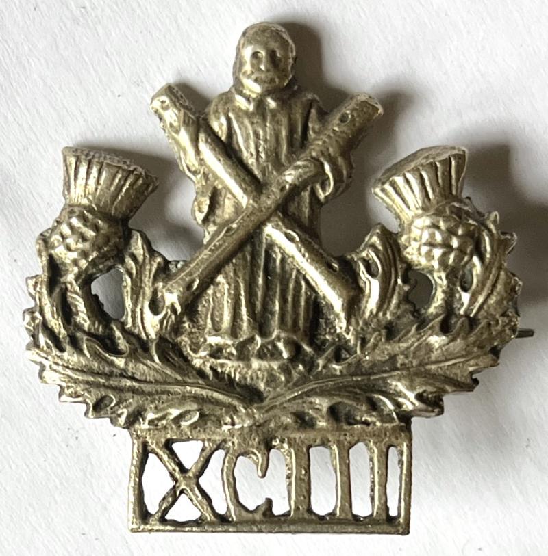 93RD HLDRS. ( ARGYLL & SUTHERLAND HLDRS. ) PIPERS SPORRAN / PAGRI BADGE
