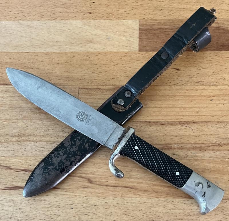 HITLER YOUTH KNIFE WITH MOTTO - 1938 - ANTON WINGEN