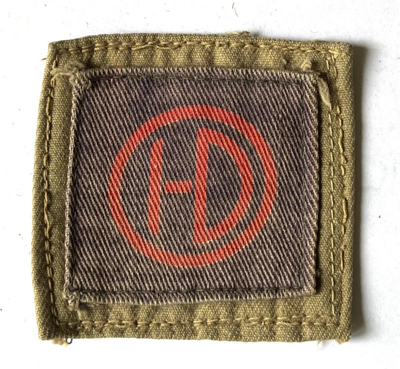 WW2 - 8TH ARMY - PRINTED HIGHLAND DIVISION - WESTERN DESERT SLEEVE PATCH