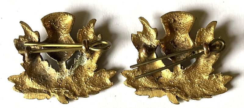93RD HIGHLANDERS ( ARGYLL & SUTHERLAND HLDRS. ) - OFFICERS COLLAR PAIR -1880