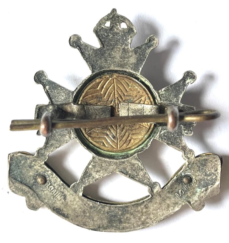 WW2 - SHERWOOD FORESTERS - NOTTS & DERBY - 4 PIECE OFFICERS CAP BADGE - GAUNT