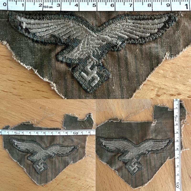 WW2 GERMAN FALLSCHIRMJAGER BREAST EAGLE CAMO SMOCK CUT OFF
